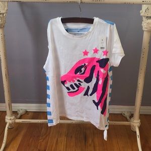 Girls cotton corner tie T-shirt